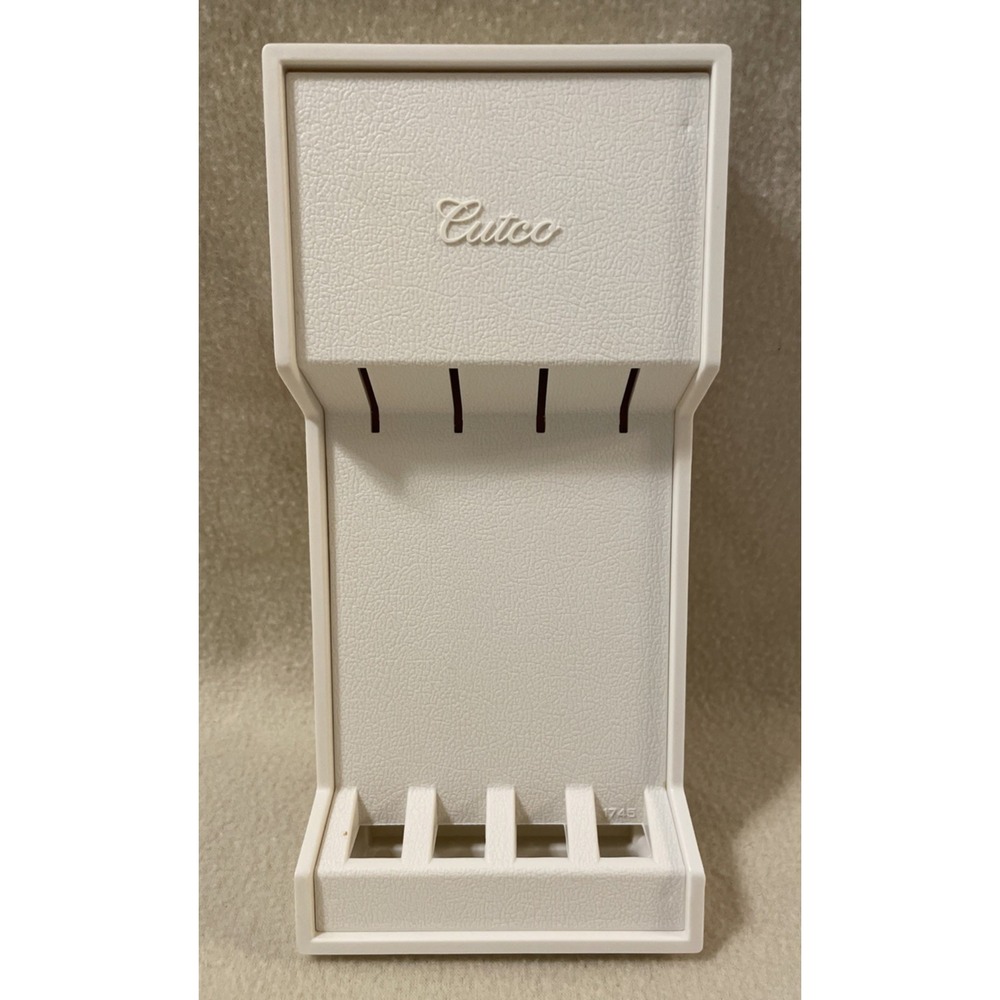 Cutco Steak Knife Wall Mount White Rack Holder Holds 4 Cutco Steak Knives Vtg